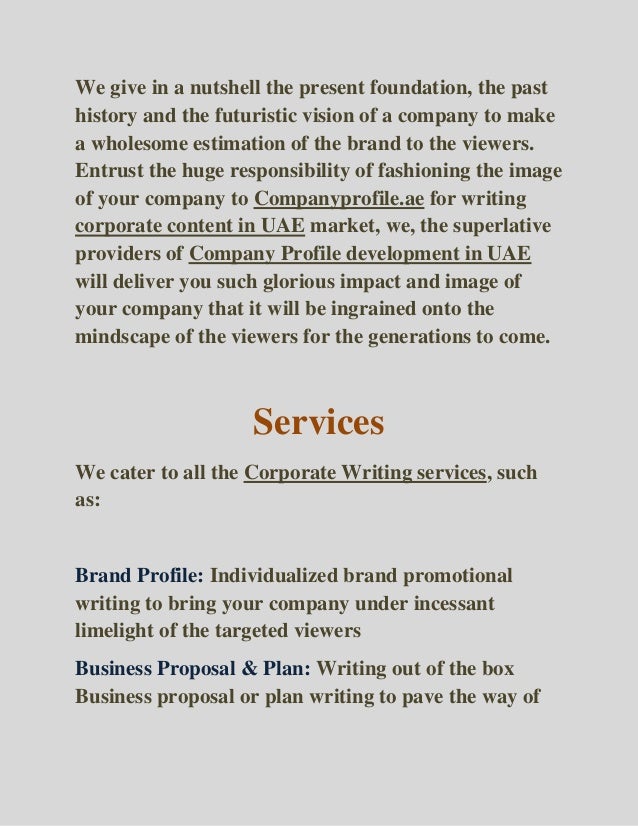 Writing company profile pdf Writing company profile pdf